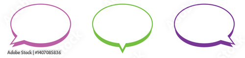 Speech bubble round cloud shaped frame chat balloon collection