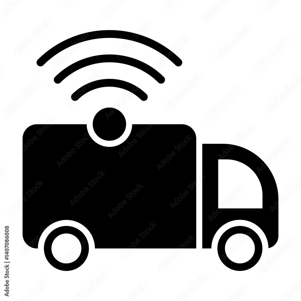 Smart Logistics Vector Glyph Icon Design Smart Logistics Vector Glyph Icon Design
