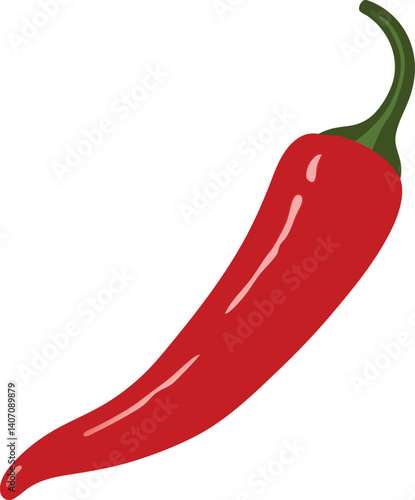Red chili spicy pepper. Hot chili spice pepper vector icon illustration paprika 