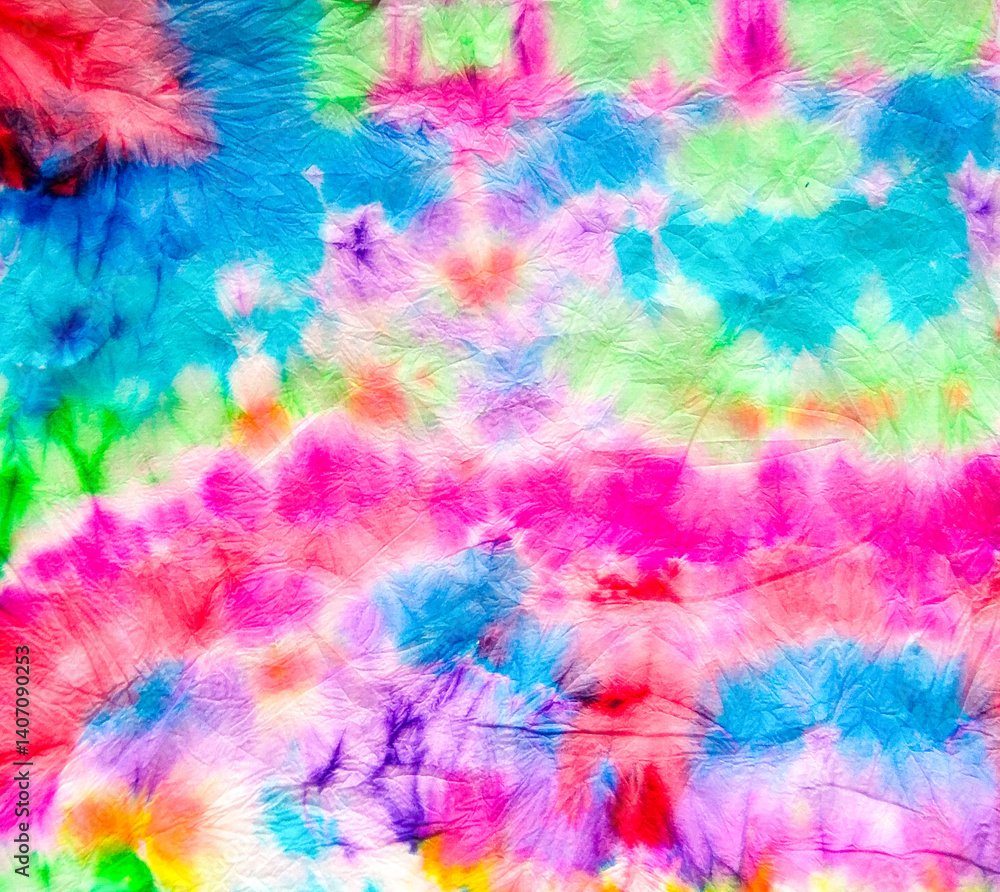 Fototapeta premium Unusual Graffiti Textures. Hand Drawn Tie Dye.