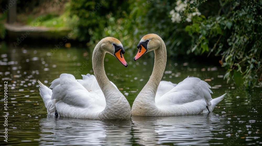 The Mute Swan is a large powerful bird and one of the largest flying birds in UK. They are powerful and yet graceful birds that are a common sight on urban waterways. The Mute Swan is a large powerful bird and one of the largest flying birds in UK. They are powerful and yet graceful birds that are a common sight on urban waterways.