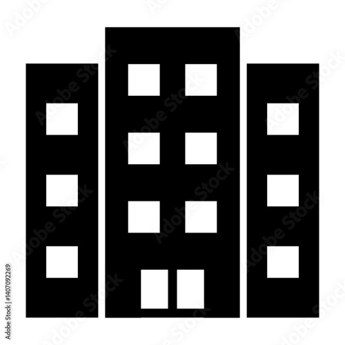 Hotel Vector Glyph Icon Design