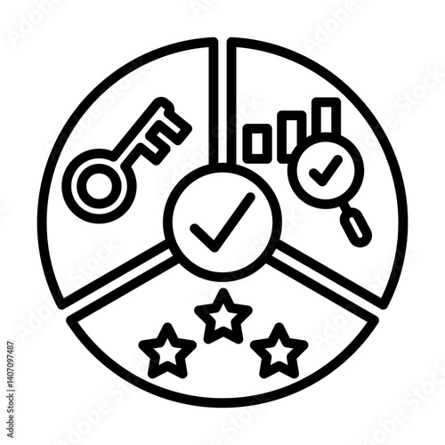 objective and key result single icon