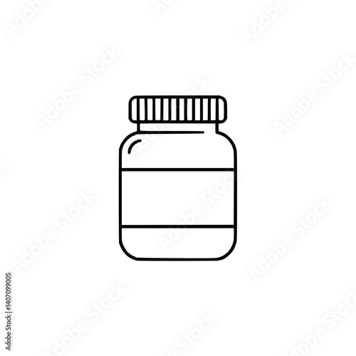 Obraz na płótnie Outline icon of a jar representing storage and container concept w salonie