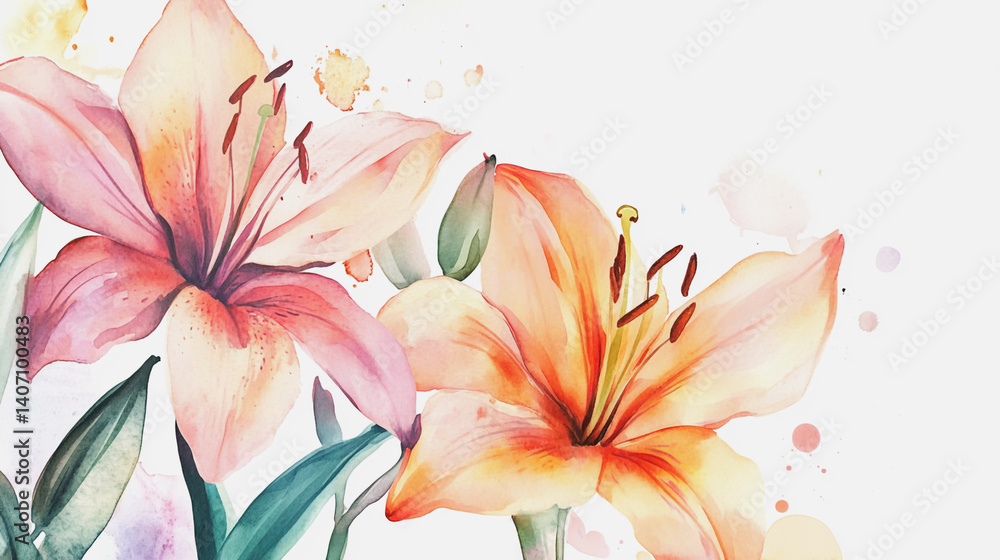 Elegant wedding invitation card background . Minimal hand painted watercolor botanical flowers texture template background. Design for wedding, vip cover, poster, rsvp moderncard.Valentine's Day