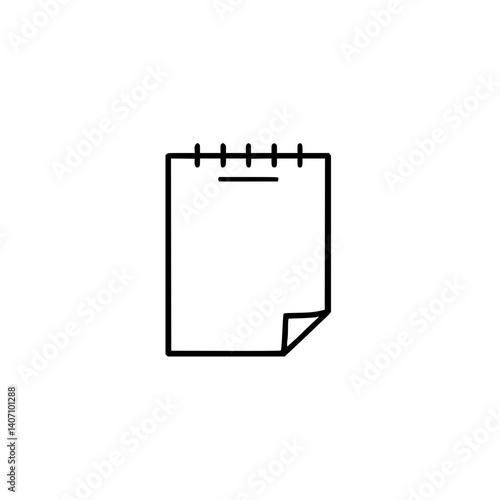 Obraz na płótnie Minimalistic notepad icon representing the concept of writing and organization w salonie