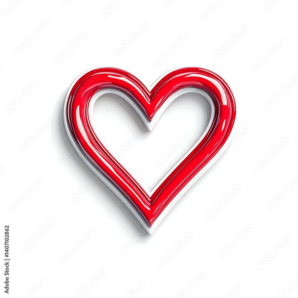Heart Shape on White Background Heart Shape on White Background
