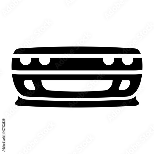 Bumper Vector Glyph Icon Design