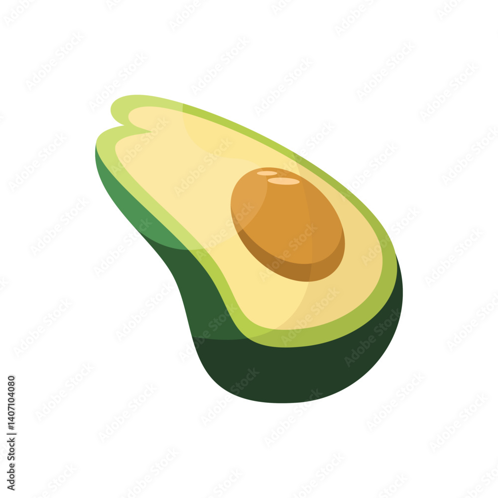 avocado fruit illustration design avocado fruit illustration design