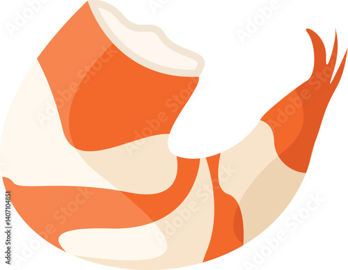 rice shrimp illustration design