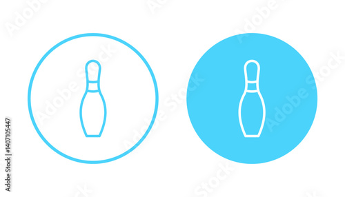 Bowling icon vector. bowling ball and pin sign and symbol.