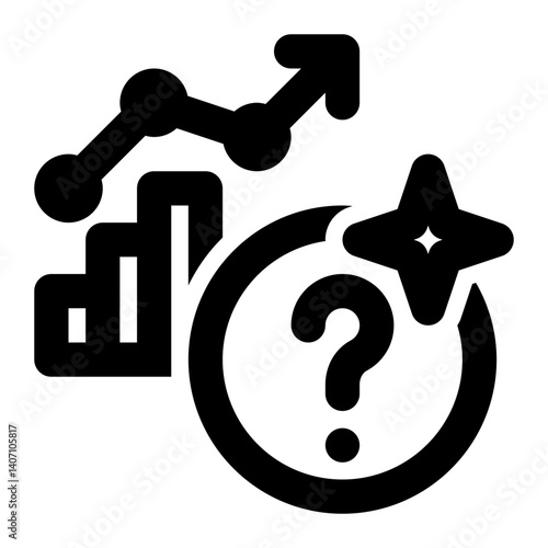 Predictive Analytics, Trend Analysis, Future Analytics Outline Icon
