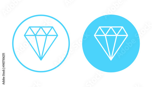 Diamond icon vector. diamond gems sign and symbol