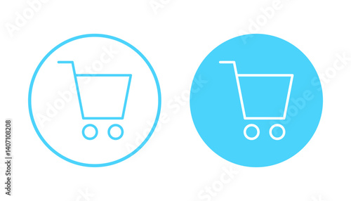 Shopping icon vector. Shopping cart sign and symbol. Trolley icon