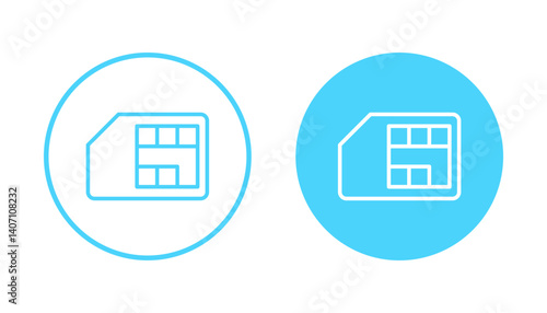 Sim card icon vector. dual sim card sign and symbol