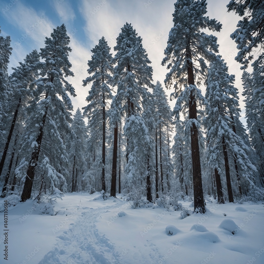 Fototapeta premium Snowy Pines
