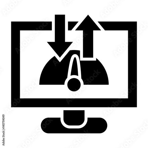 Bandwidth Vector Glyph Icon Design