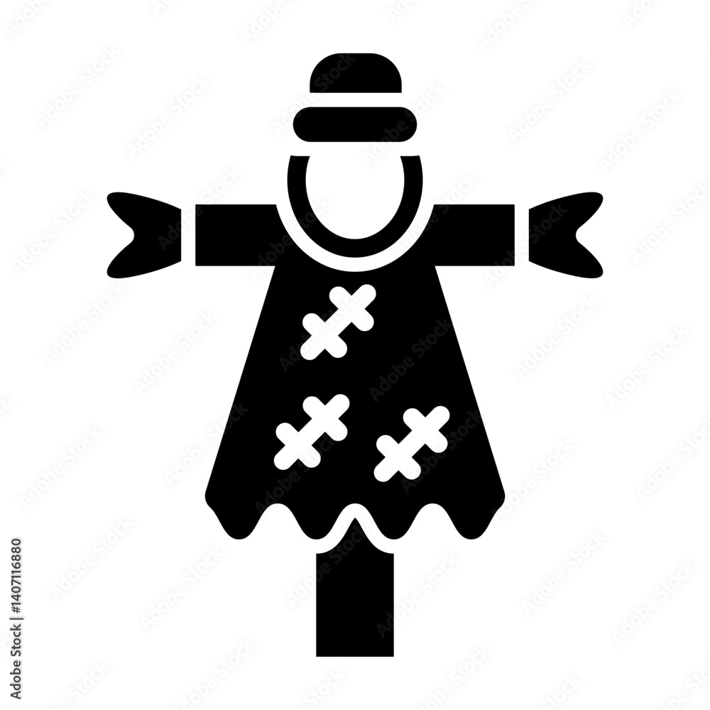 Obraz premium Scarecrow Vector Glyph Icon Design
