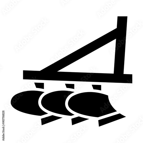 Plow Vector Glyph Icon Design