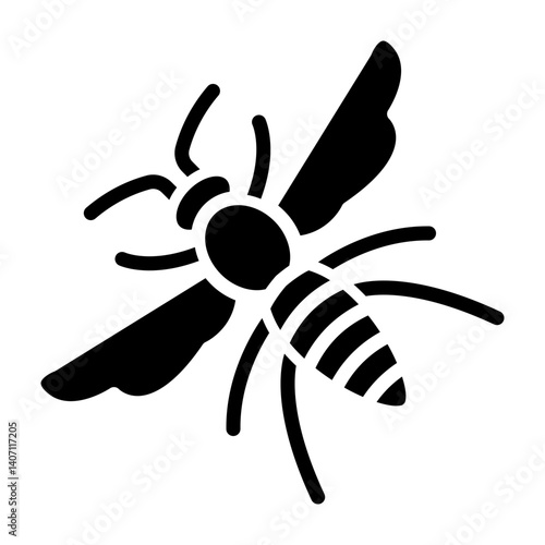 Bee Vector Glyph Icon Design