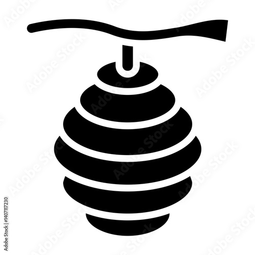 Beehive Vector Glyph Icon Design