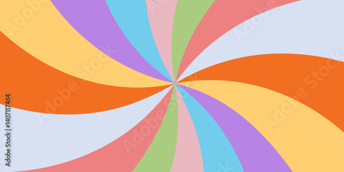 Beautiful Rainbow Colorful Parallax Abstract Cute Background vector