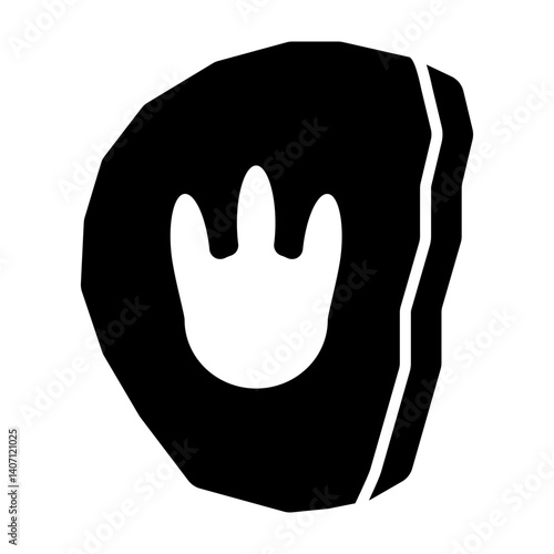 Fossil Vector Glyph Icon Design