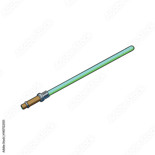 Lightsaber Vector Illustration – Glowing Sci-Fi Weapon Icon for Fantasy Games, Movie Posters, and Futuristic Tech Designs