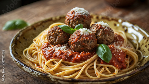 spaghetti with meatballs