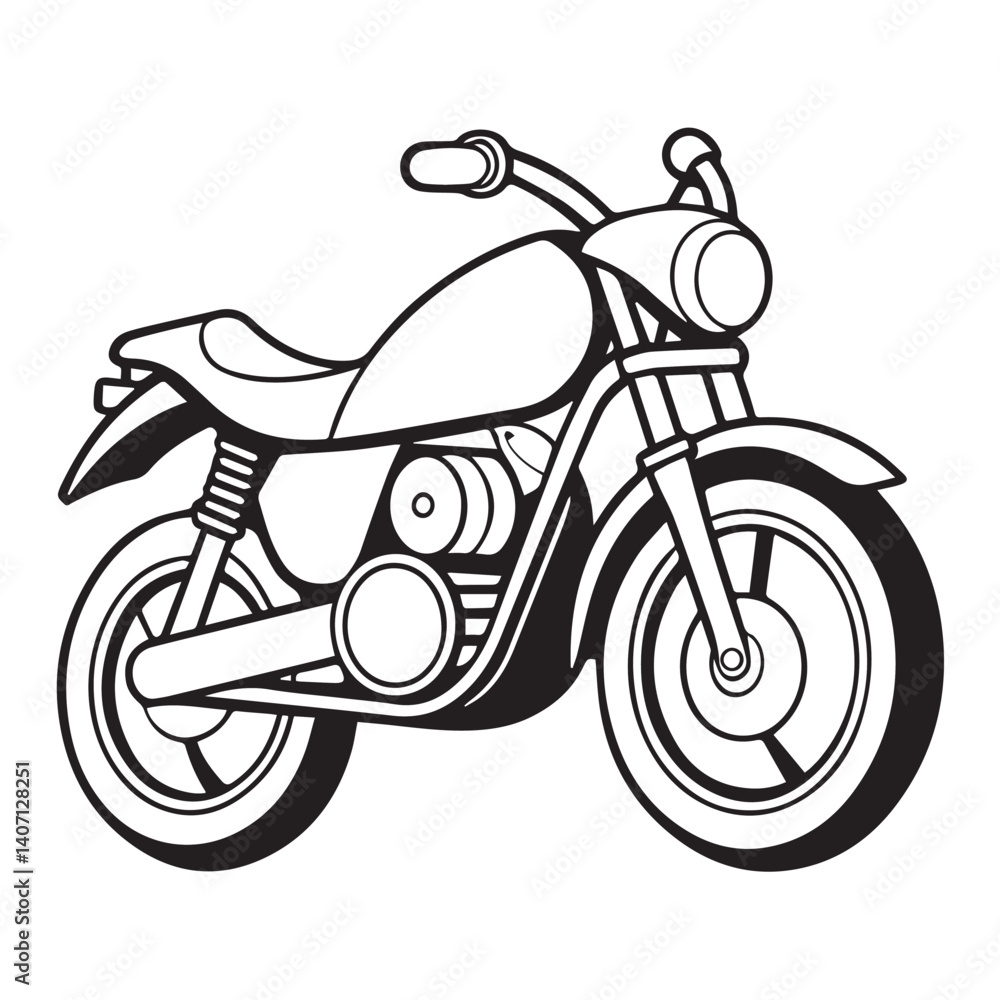 Fototapeta premium vector illustration of motorcycle