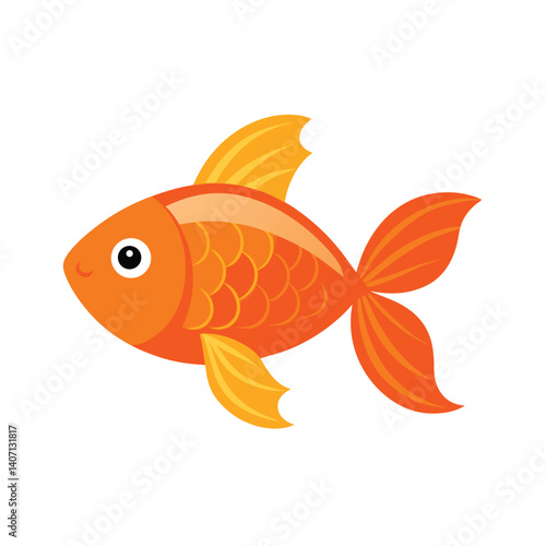 goldfish on white background