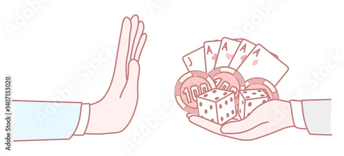 This artistic representation powerfully emphasizes the crucial importance of rejecting the temptations of gambling