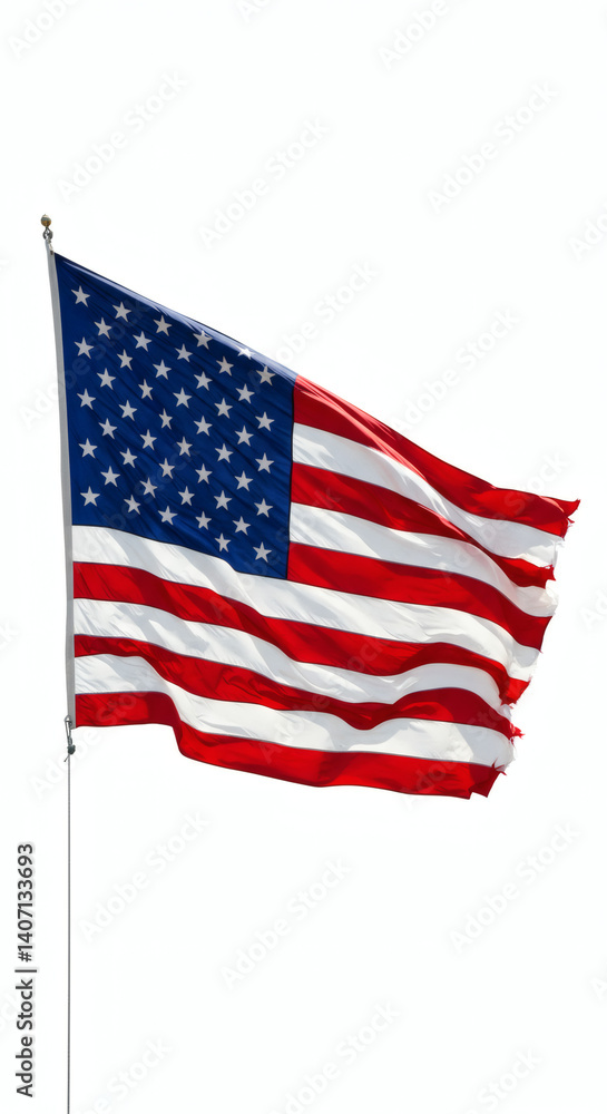 American flag waving against a clear sky American flag waving against a clear sky