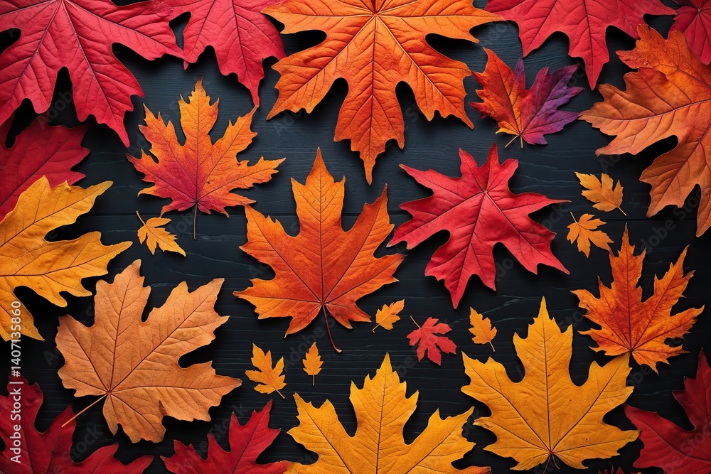 Breathtaking Autumn Landscape Featuring Textured Leaf Patterns in Red Yellow and Orange Hues Breathtaking Autumn Landscape Featuring Textured Leaf Patterns in Red Yellow and Orange Hues