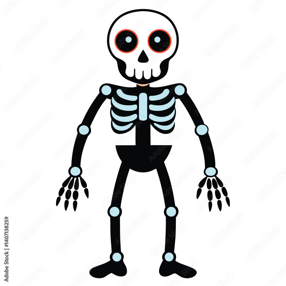 Halloween skeletons isolated clipart on white background Halloween skeletons isolated clipart on white background