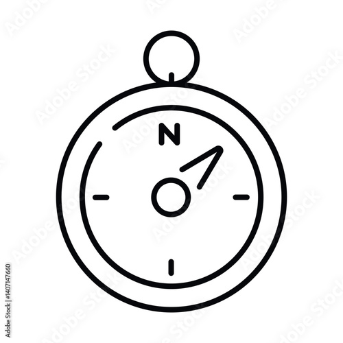 Compass icon symbolizing navigation and exploration in outdoor adventures and travel planning.