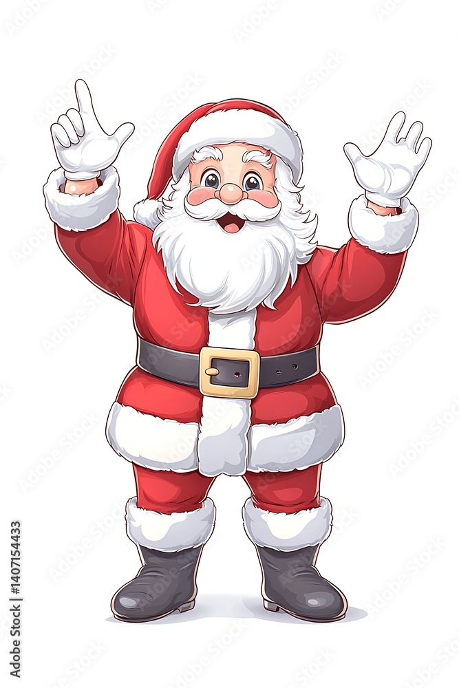 Jolly Santa Pose Cartoon Jolly Santa Pose Cartoon