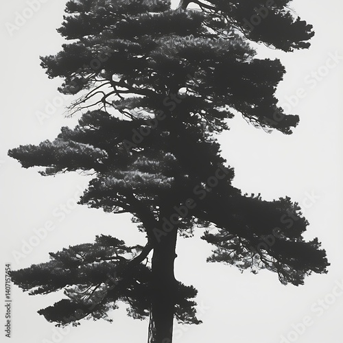 Majestic Pine Silhouette