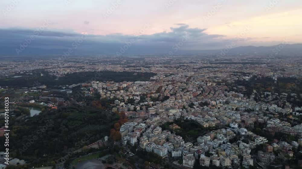 aerial view of the city Rome aerial view of the city Rome