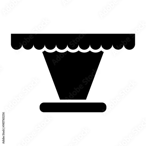 Dining Table Vector Glyph Icon Design