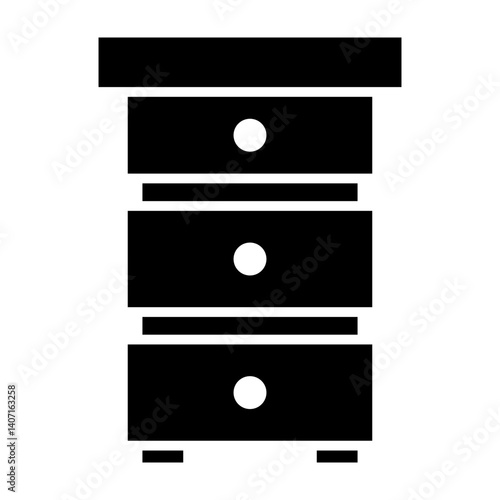 Nightstand Vector Glyph Icon Design