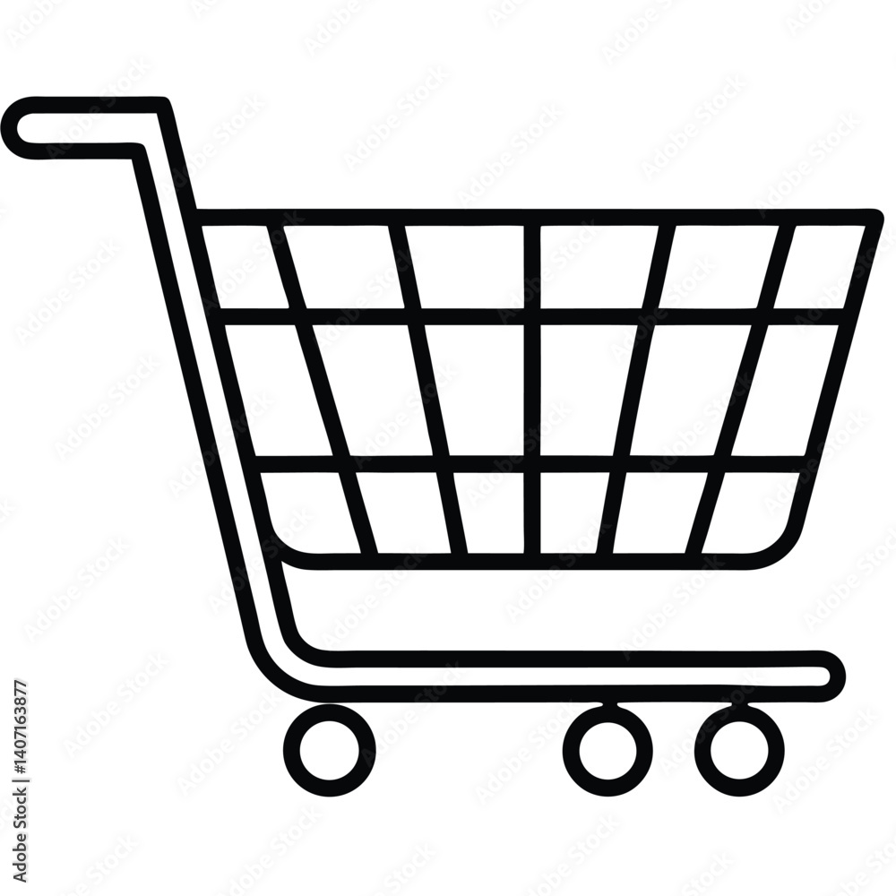 Vector shopping cart icon symbol for online e-commerce Vector shopping cart icon symbol for online e-commerce