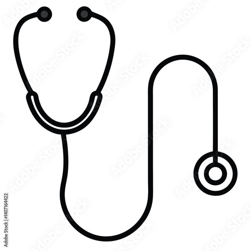 Isolated medical stethoscope and heart on white signify diagnostic healthcare