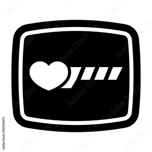 Health Bar Vector Glyph Icon Design
