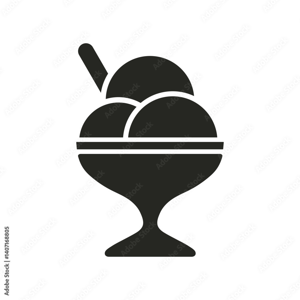 Obraz premium ice cream flat vector icon