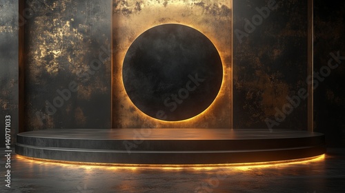 Luxurious scene with eclipse effect