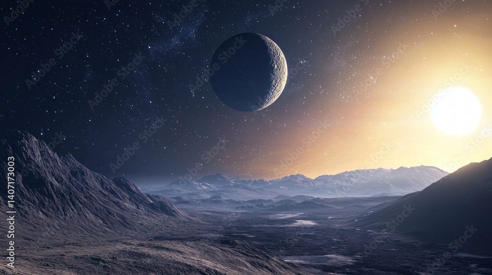 Stunning Hyperrealistic Astrophotography of Celestial Landscape Stunning Hyperrealistic Astrophotography of Celestial Landscape