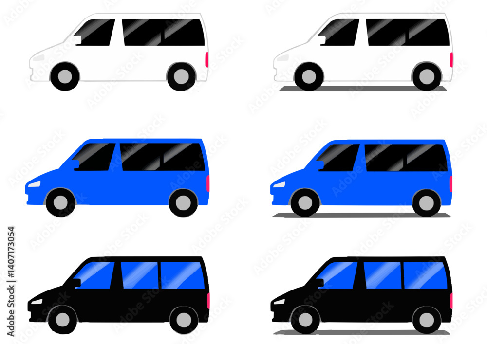 Fototapeta premium ミニバンのセット