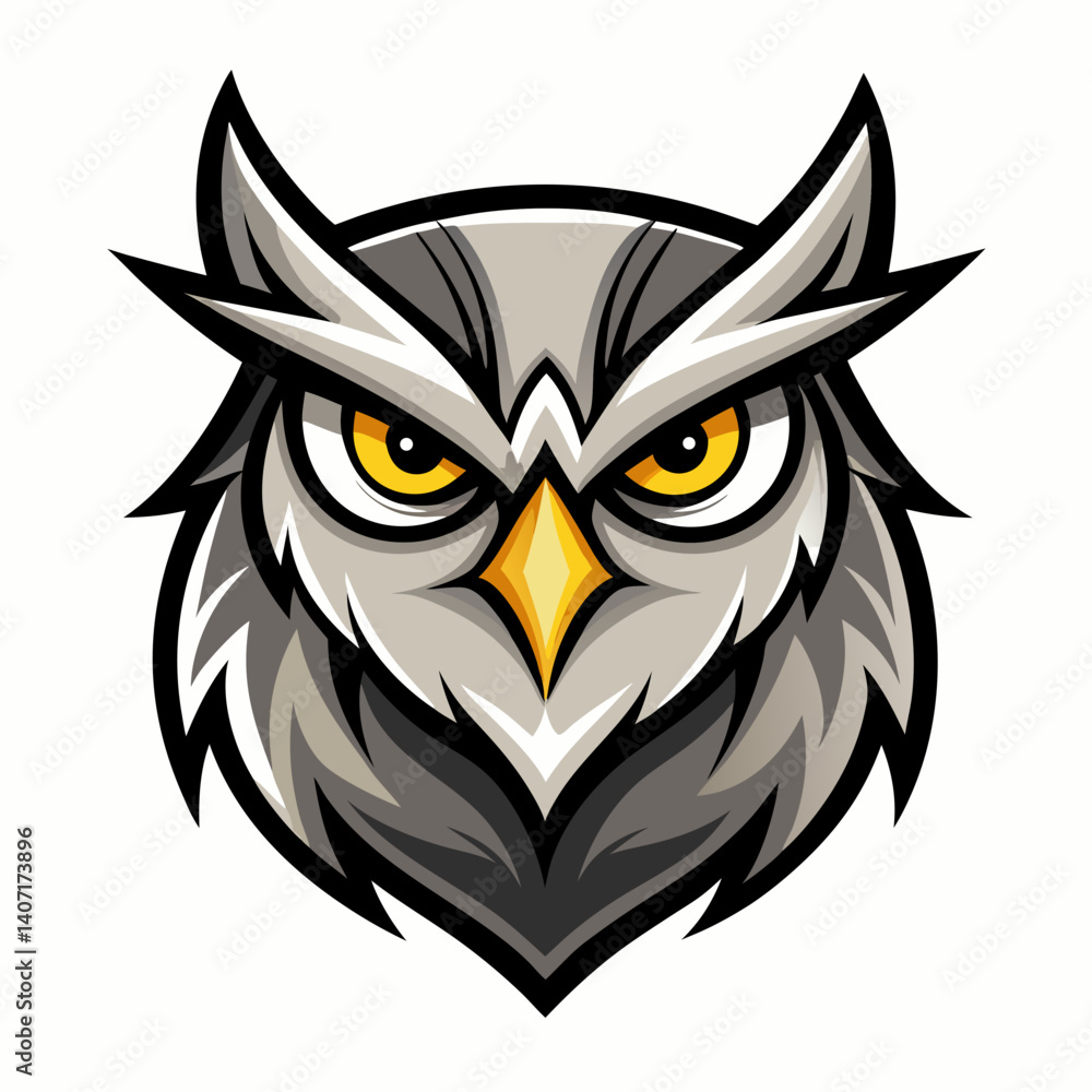 eagle owl portrait, head mascot logo vector eagle owl portrait, head mascot logo vector