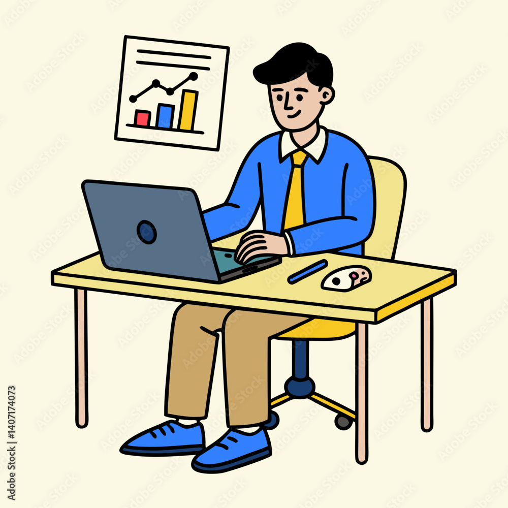 businessman accountant working on laptop computer businessman accountant working on laptop computer